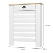 Radiator Cover with Storage Drawer Ideal for Living Room or Hallway 95.5 x 78 cm, White
