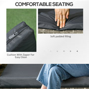 Light Grey Rattan Two Seat Garden Chair With Built In Table For Outdoor Relaxing