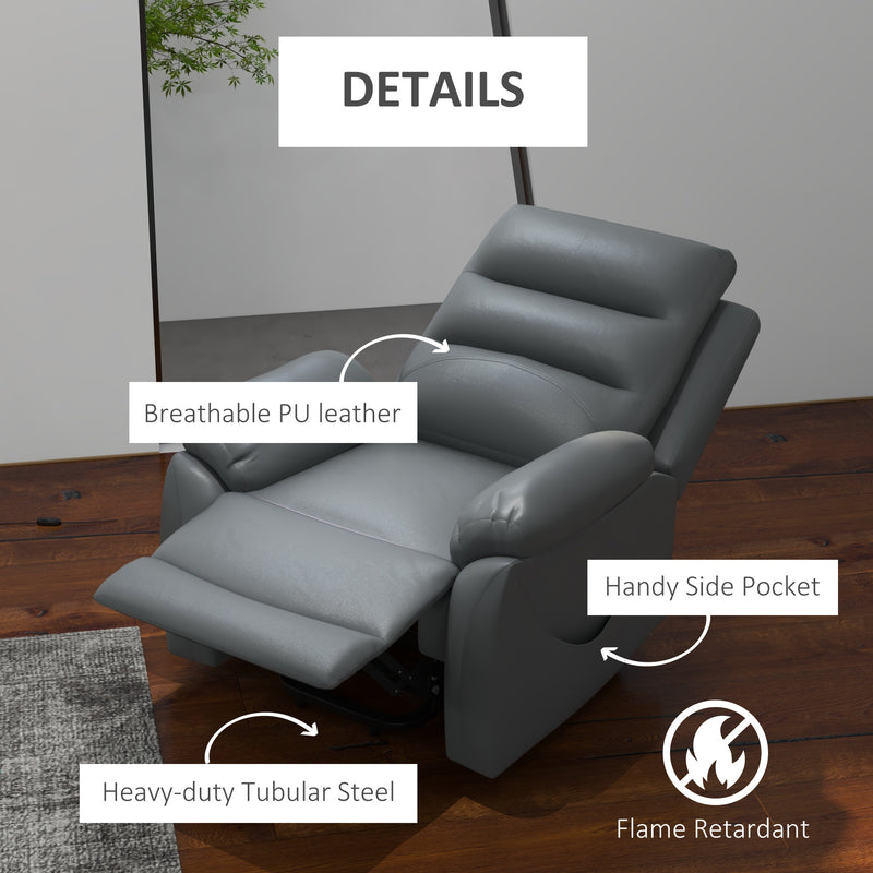 Electric Riser Recliner Chair with Massage and Lift Assist for Elderly Living Room Use Grey