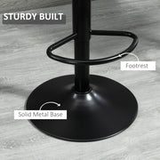 Set of 2 Swivel Bar Stools with Backrest and Adjustable Height for Kitchen Island Grey