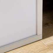 Tall Floor Lamp With 3 Tier Shelving Unit for Living Room or Bedroom Storage, White