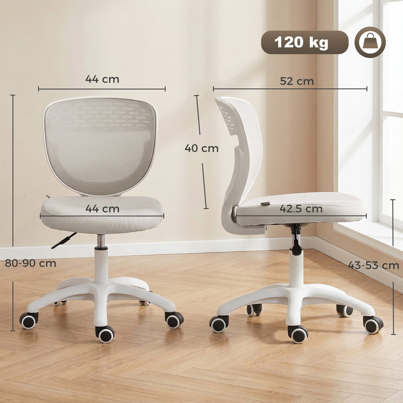Compact Desk Chair for Small Bedrooms or Home Offices with Mesh Back