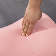 Height Adjustable Saddle Stool For Salon Massage Or Spa With Faux Leather Seat Pink