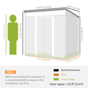 Dimension diagram: 195 cm wide, 122 cm deep, 160 cm to 181 cm tall, with a 180 x 97 cm inner storage area