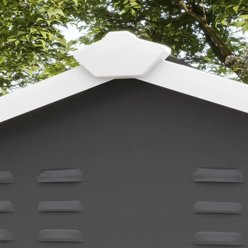 Close-up of the apex roof ridge and the moulded ventilation slots