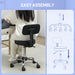 Black Swivel Salon Stool with 360° Rotating Seat and Adjustable Height by HOMCOM