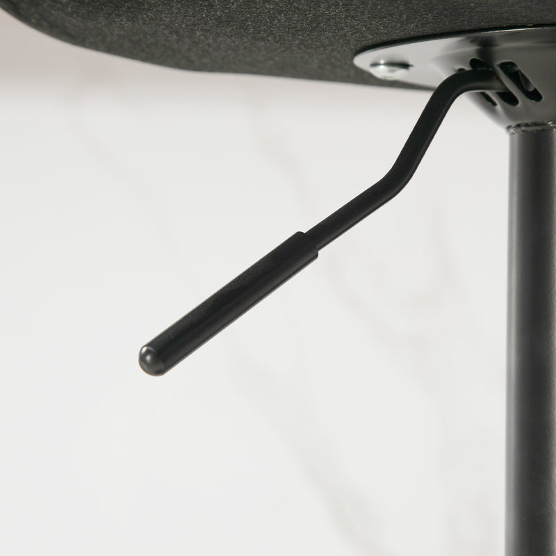 Set of Two Retro Tub Bar Stools with Low Backrest for Kitchen or Home Bar Green