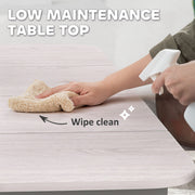 Light Grey 6 Seater Garden Dining Table with Rust Resistant Metal Frame and WPC Top by Outsunny