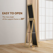 Full Length Leaning Wall Mirror 37 x 157 cm Ideal for Bedroom or Hallway Natural