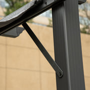 Grey 3x3m Aluminium Gazebo with Retractable Roof for Garden by Outsunny