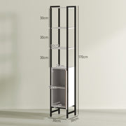 Tall Slim Bathroom Storage Cabinet with Adjustable Shelves for Kitchen or Hallway by HOMCOM