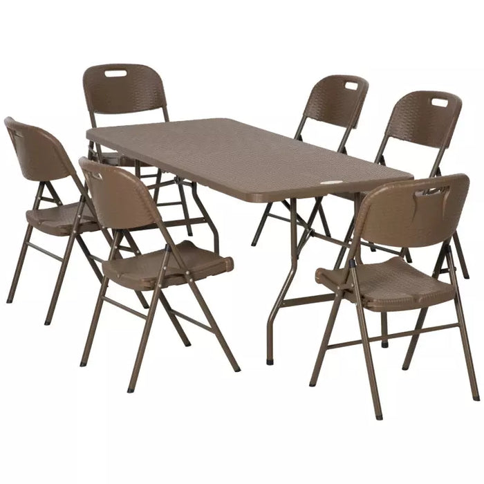 6 Seater Folding Dining Table and Chairs