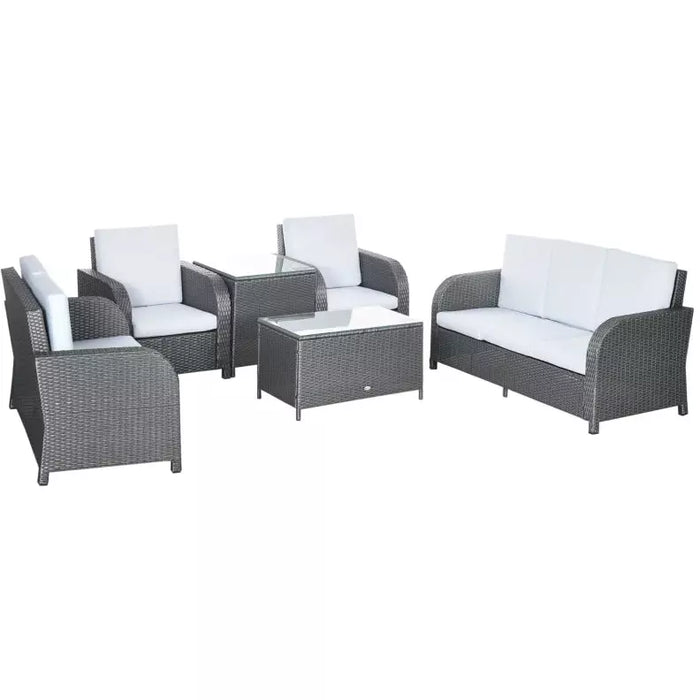 Outdoor Furniture Sofa Set, Reclining Armchairs, 2 Tables