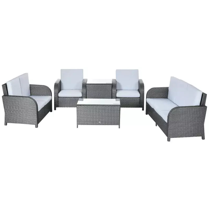 Outdoor Furniture Sofa Set, Reclining Armchairs, 2 Tables