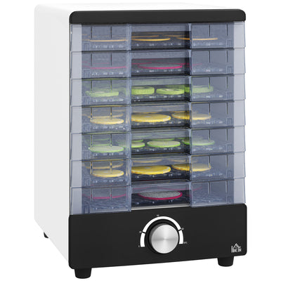 White Food Dehydrator with Seven Trays and Adjustable Temperature 40-70 Degrees Centigrade by HOMCOM