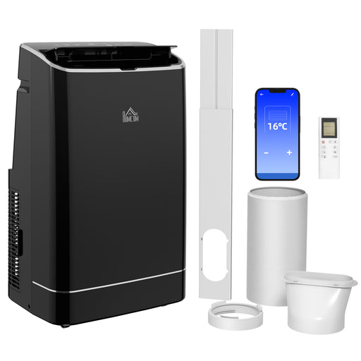 14000 BTU Portable Air Conditioner With WiFi Dehumidifier Timer For Rooms Up To 35m² Black