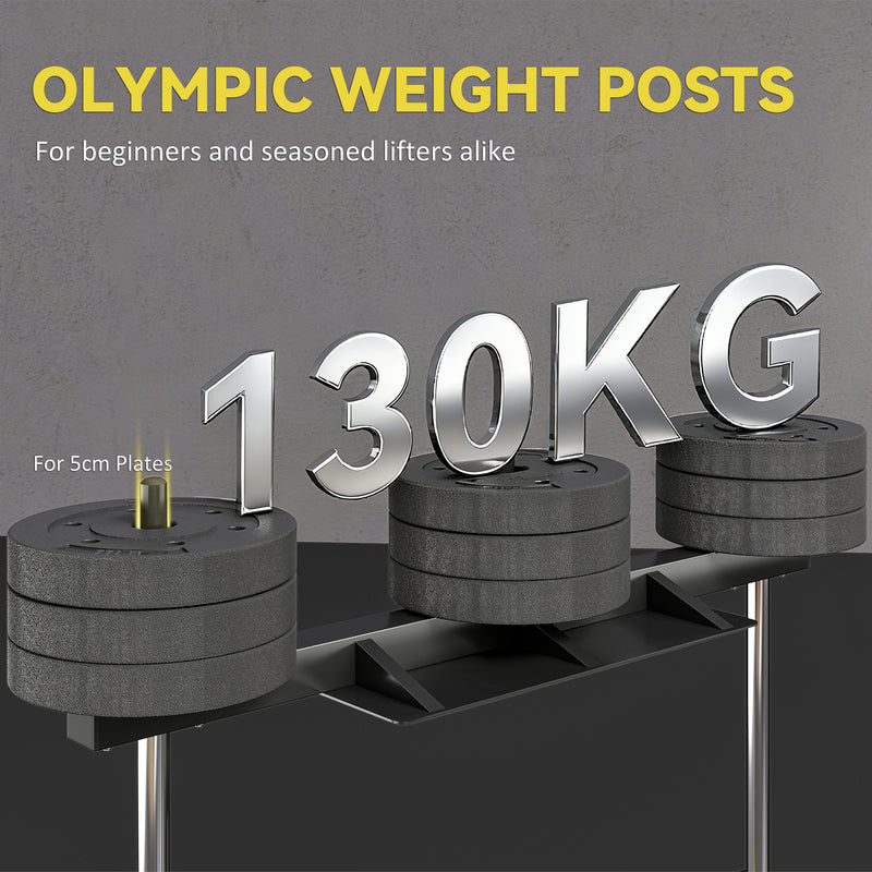 Vertical Leg Press Machine with Adjustable Positions for Strength Training Yellow AOSOM