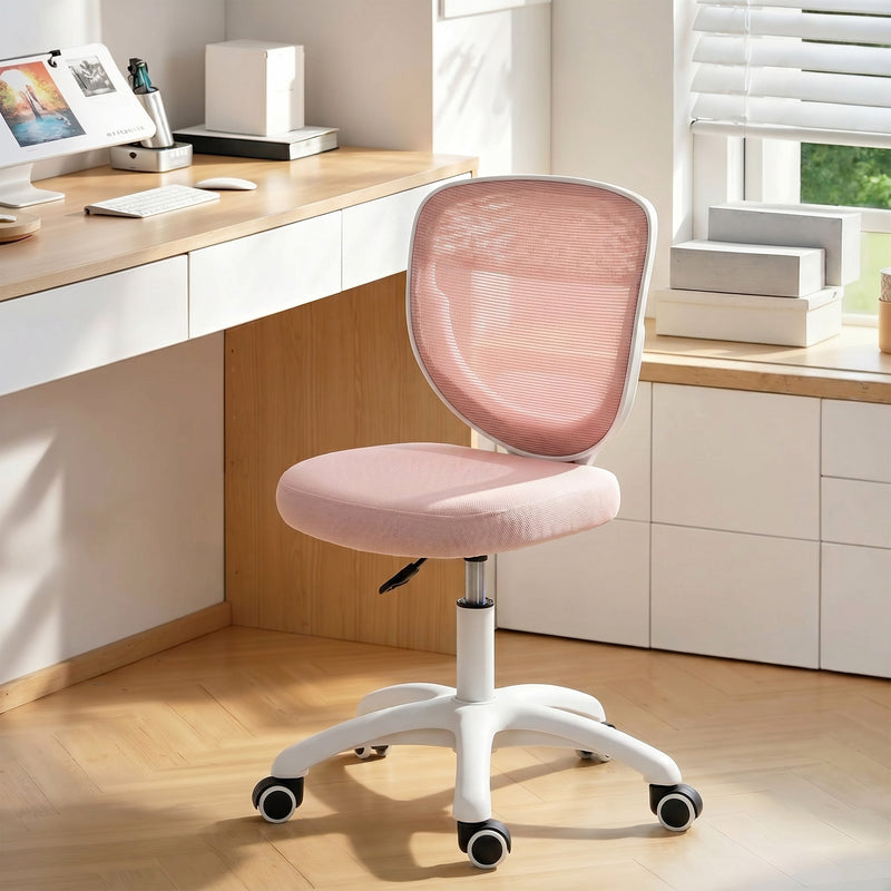 Compact Desk Chair for Small Bedrooms or Home Offices with Mesh Back