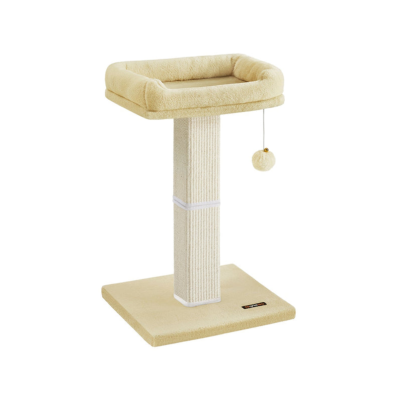 Feandrea cat scratching post with woven sisal post, beige, alternate angle