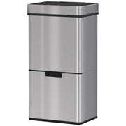 72L Kitchen Recycling Sensor Bin, Stainless Steel, 3-Compartment