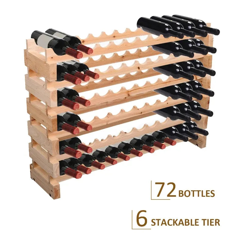 Rack For Wine Bottles, Holds 72 Bottles