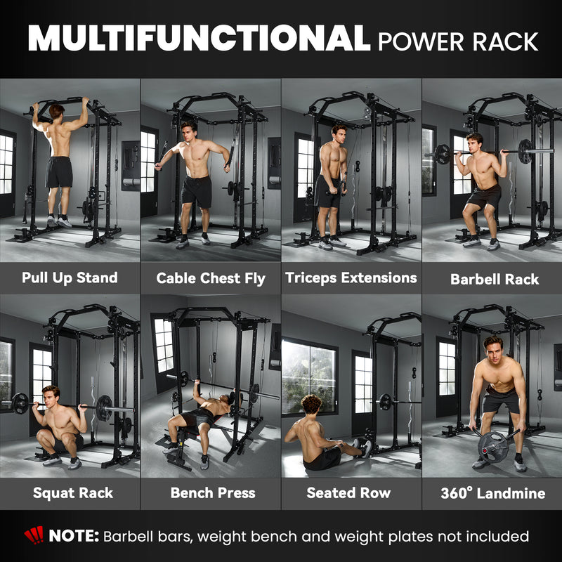 Cable Crossover Machine with Lat Pull Down for Full Body Strength Training Grey AOSOM