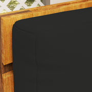 Black 2 Seater Pallet Furniture Cushions 20 cm Thick UPF20+ Fabric by Outsunny