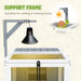 Wooden Tortoise Enclosure with Lamp Holder for Indoor and Outdoor Use Light Grey by PawHut