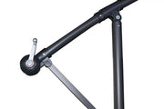 Aqua blue cantilever parasol with crank and tilt mechanism