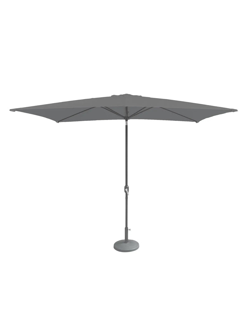 Grey rectangular parasol crank handle detail