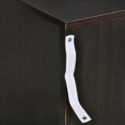 Black Wooden Bedside Tables Set of 2 with Drawer and Shelf for Bedroom or Lounge