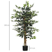 130cm Tall Artificial Ficus Tree with Natural Trunks for Indoor or Outdoor Display Green