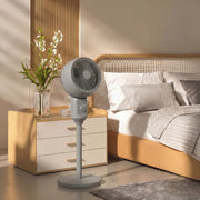Oscillating Floor Fan with Adjustable Airflow for Home or Office Cooling Grey AOSOM