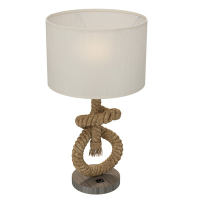LED Table Lamp with USB Charger for Bedroom or Office Ideal for Reading, Grey