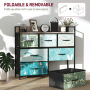 7 Drawer Chest of Drawers with Spacious Storage Ideal for Bedroom or Office Blue