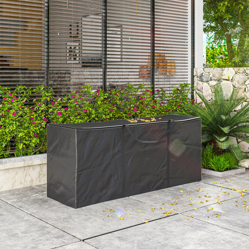 Black 720L Waterproof Garden Cushion Storage Bag for Outdoor Furniture by Outsunny