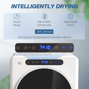 4kg Vented Tumble Dryer 1000W Compact Freestanding with Timer and 6 Heat Settings White by HOMCOM AOSOM