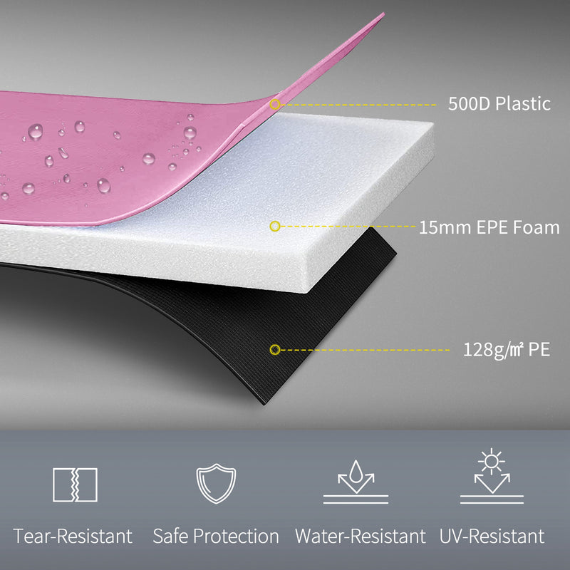 Pink 12FT Trampoline Spring Cover Waterproof UV Resistant Replacement Pad by SPORTNOW