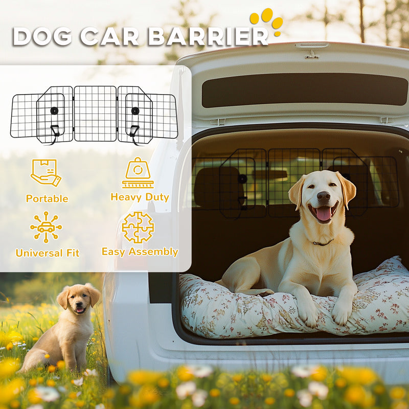 Adjustable Dog Guard for Cars and Vans 93-150cm Secure Barrier by PawHut PawHut