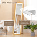 Full Length Mirror with Adjustable LED Light Oak Frame by HOMCOM