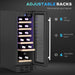 Black 19 Bottle Wine Fridge with Wooden Rack and Adjustable Temperature by HOMCOM