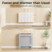 Radiator Cover with Shelf for Tidy Storage and Child Safety Grey Homcom