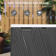 Black 380L Waterproof Outdoor Storage Box With Lockable Lid by Outsunny