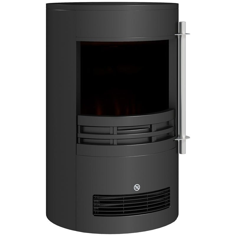 Freestanding Electric Fireplace with Realistic Flame Effect for Instant Living Room Warmth Black