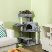 100cm Cat Tree Tower With Sisal Scratching Post Ideal for Climbing and Play Grey
