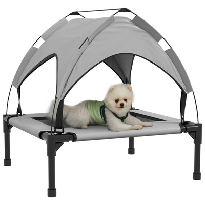 Cooling Elevated Pet Bed With Breathable Mesh For Small To Medium Dogs Light Grey