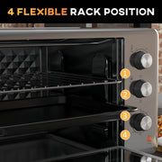 30L Mini Electric Oven with Adjustable Temperature and Accessories for Small Kitchens Silver