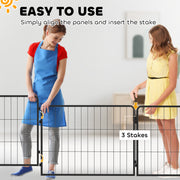 2 Piece Dog Pen Expansion Pack for 60cm High Pet Playpen with 3 Stakes for Small Dogs by PawHut