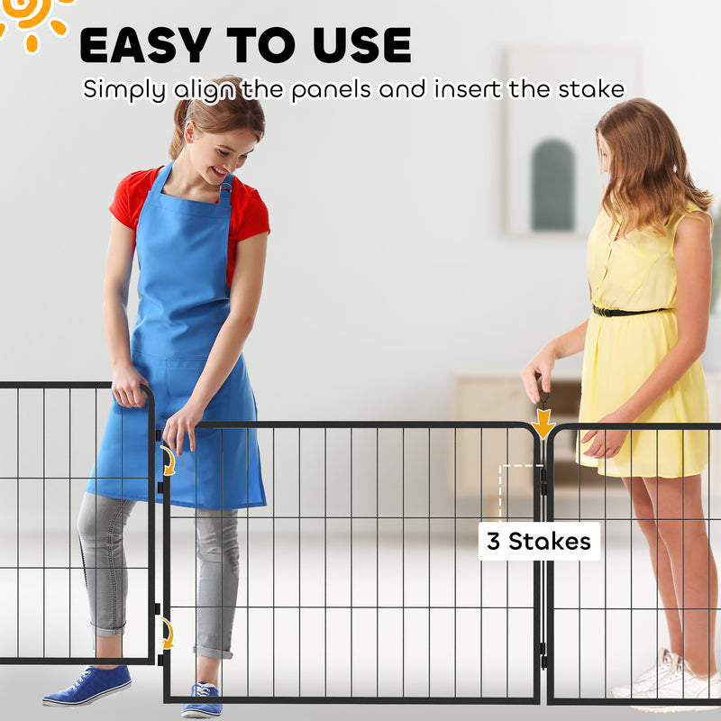 2 Piece Dog Pen Expansion Pack for 60cm High Pet Playpen with 3 Stakes for Small Dogs by PawHut