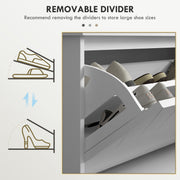 10 Shoe Storage Bench With Cushioned Seat Ideal For Hallways Or Bedrooms White Grey